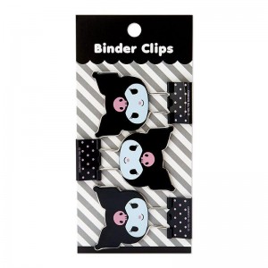 Sanrio Kuromi Binders (Set of 3) Sanrio Characters Clip USA | QSNVT-7928