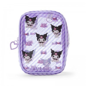 Sanrio Kuromi Clear Mini Zipper Sanrio Characters Pouch USA | QPSBW-9617