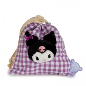 Sanrio Kuromi Drawst(Gingham Cafe Series) Sanrio Characters Pouch USA | SZYTJ-6298