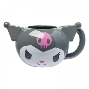 Sanrio Kuromi Face Sculpted (Gray) Sanrio Characters Mug USA | WIPRA-1409