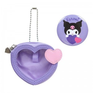 Sanrio Kuromi Mini and Pin Set (Big Heart Series) Sanrio Characters Pouch USA | CIPTU-0437