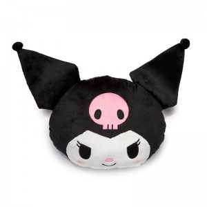 Sanrio Kuromi Oversized Face Plush (Just Lounging Series) Sanrio Characters Plushies USA | YIENF-9284