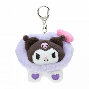 Sanrio Kuromi Plush Mascot (Big Heart Series) Sanrio Characters Keychain USA | WYPOB-6540