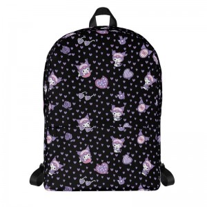 Sanrio Kuromi Sleepover All-Over Print Sanrio Characters Backpack USA | QPCJX-5612