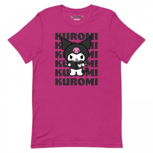 Sanrio Kuromi Watashi Wa Berry Apparel T-Shirt USA | ESOGF-8710