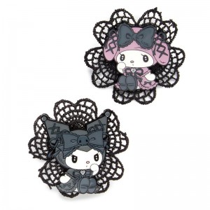 Sanrio Kuromi & My Melody Lolita MeloKuro Lace Set Sanrio Characters Pin USA | AHULE-7152