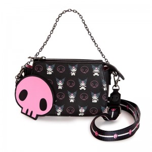 Sanrio Kuromi x Loungefly Skully Convertible With Coin Sanrio Characters Crossbody Bag USA | SWLRV-1824