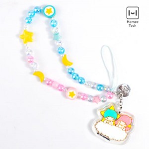 Sanrio LittleTwinStars Beaded Charm Mobile Phone Sanrio Characters Wrist Straps USA | NLOWE-1294