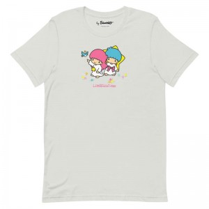 Sanrio LittleTwinStars Classic Logo Apparel T-Shirt USA | MIEQH-6409