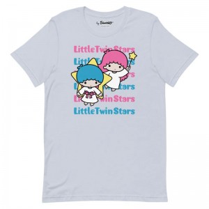 Sanrio LittleTwinStars Watashi Wa Apparel T-Shirt USA | TWNZU-3546