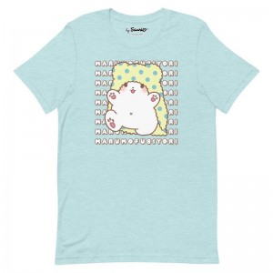 Sanrio Marumofubiyori Watashi Wa Light Blue Apparel T-Shirt USA | XRJOT-1734