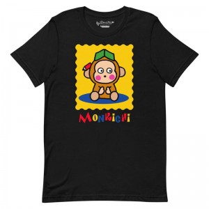 Sanrio Monkichi Primary Logo Apparel T-Shirt USA | WBJHM-3542