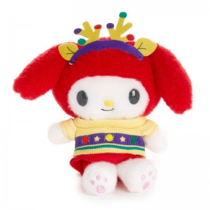 Sanrio My Melody Fuzzy Plush (Sweater Weather Series) Sanrio Characters Plushies USA | UMWZP-1526