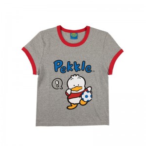 Sanrio Pekkle x Dumbgood Greyer Baby Apparel Tee USA | XGOET-1236