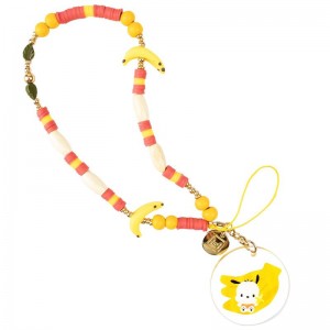 Sanrio Pochacco Banana Beaded Charm Mobile Phone Sanrio Characters Wrist Straps USA | LDXYF-5183