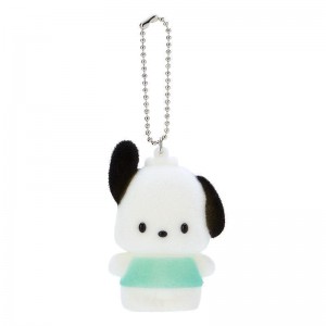 Sanrio Pochacco Flocked Mascot Accessories Keychain USA | EDCPM-9273