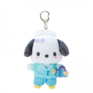 Sanrio Pochacco Plush Mascot (Sanrio Academy Series) Sanrio Characters Keychain USA | TNMFR-6390