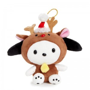 Sanrio Pochacco Plush Reindeer Ornament Sanrio Characters Plushies USA | JYVMT-4916