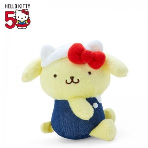 Sanrio Pompompurin Mascot Plush (Hello, Everyone! Series) Sanrio Characters Keychain USA | ELPFC-7623