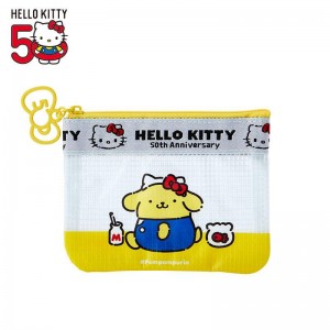 Sanrio Pompompurin Mini Flat (Hello, Everyone! Series) Sanrio Characters Pouch USA | ZCNVJ-5436