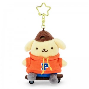 Sanrio Pompompurin Plush Mascot (Sk8r Squad Series) Sanrio Characters Keychain USA | PYZUS-5623