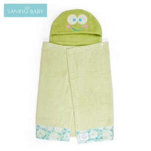 Sanrio Baby Keroppi Hooded Sanrio Characters Bath Wrap USA | IRTEO-3097