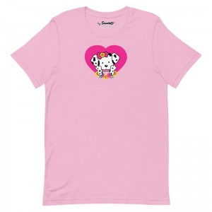 Sanrio Spottie Dottie Pink Heart Apparel T-Shirt USA | BMAXN-6513