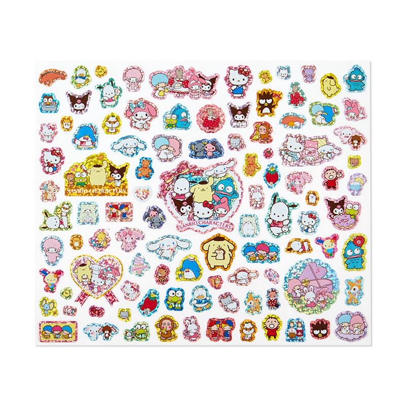 Sanrio 100-Piece Glitter Sticker Sheet Sanrio Characters Sticker Sheet  USA |  CSJQB-6847