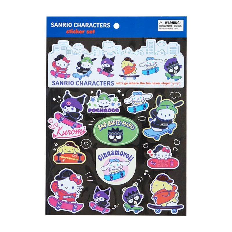 Sanrio 13-pc (Sk8r Squad Series) Sanrio Characters Sticker Sheet  USA |  BTKQV-1398