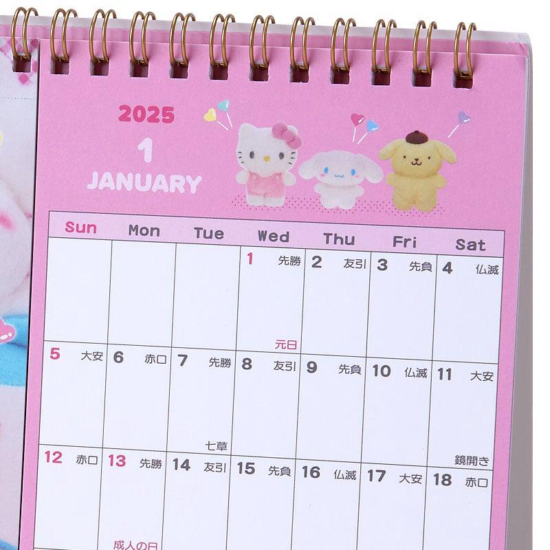 Sanrio 2025 Postcard Desk Sanrio Characters Calendar  USA |  BPKVE-1342