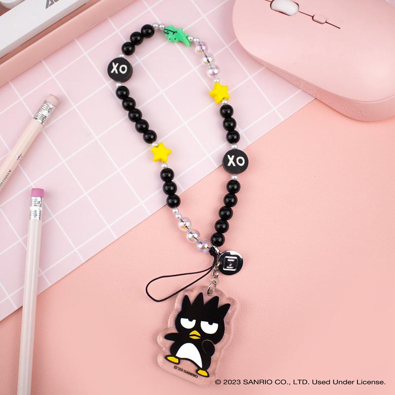 Sanrio Badtz-maru Beaded Charm Mobile Phone Accessories Wrist Straps  USA |  VZKAF-4790