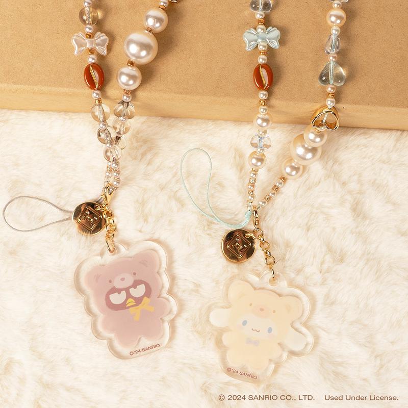 Sanrio Badtz-maru Latte Bear Beaded Charm Mobile Phone Sanrio Characters Wrist Straps  USA |  OVBXF-0154