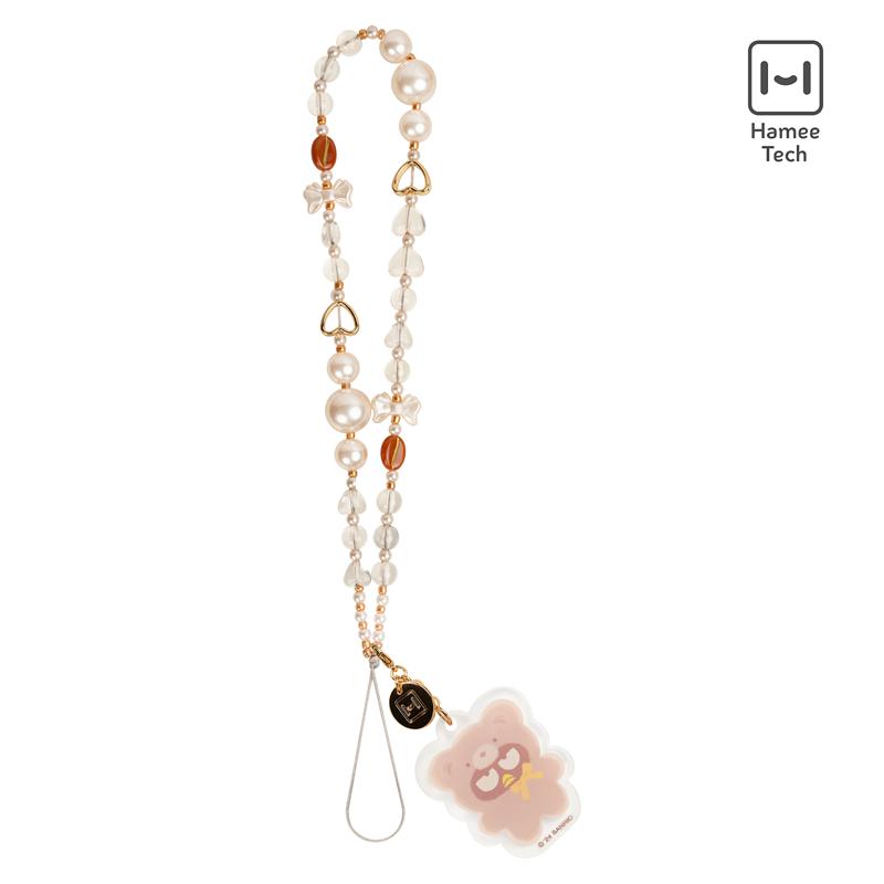 Sanrio Badtz-maru Latte Bear Beaded Charm Mobile Phone Sanrio Characters Wrist Straps  USA |  OVBXF-0154