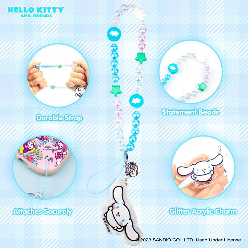 Sanrio Cinnamoroll Beaded Charm Mobile Phone Sanrio Characters Wrist Straps  USA |  KNTXV-8603