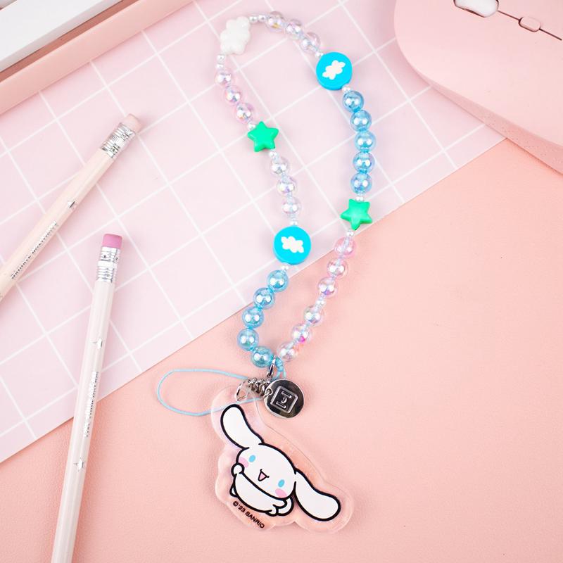 Sanrio Cinnamoroll Beaded Charm Mobile Phone Sanrio Characters Wrist Straps  USA |  KNTXV-8603