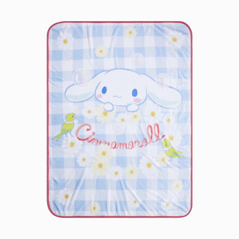 Sanrio Cinnamoroll Blue Gingham Throw Sanrio Characters Blanket  USA |  KTVFM-4972