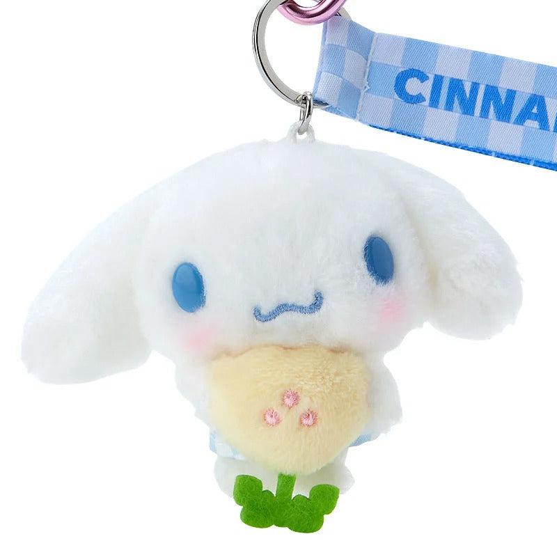 Sanrio Cinnamoroll Plush Mascot (Pastel Check Series) Sanrio Characters Keychain  USA |  OXPWI-0534