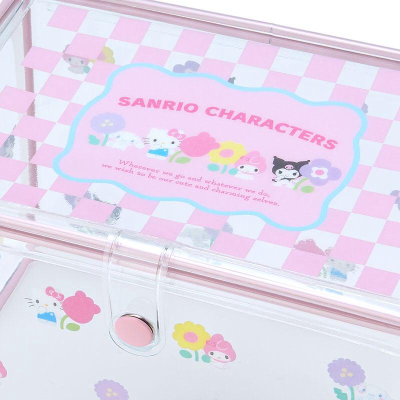 Sanrio Clear (Pastel Check Series) Sanrio Characters Storage Case  USA |  ZTBKL-7261