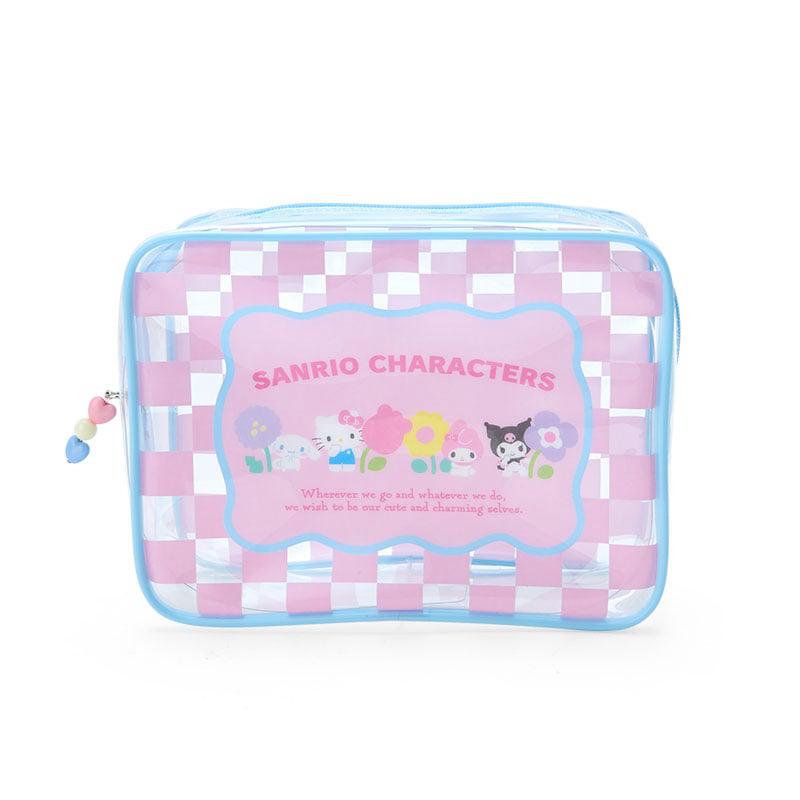 Sanrio Clear Zipper (Pastel Check Series) Sanrio Characters Pouch  USA |  GNBUT-2137