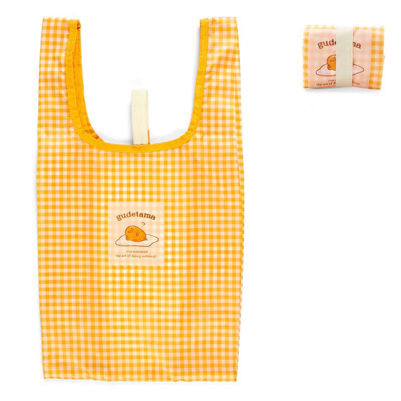 Sanrio Gudetama Gingham Reusable Sanrio Characters Tote  USA |  JOZCB-2845