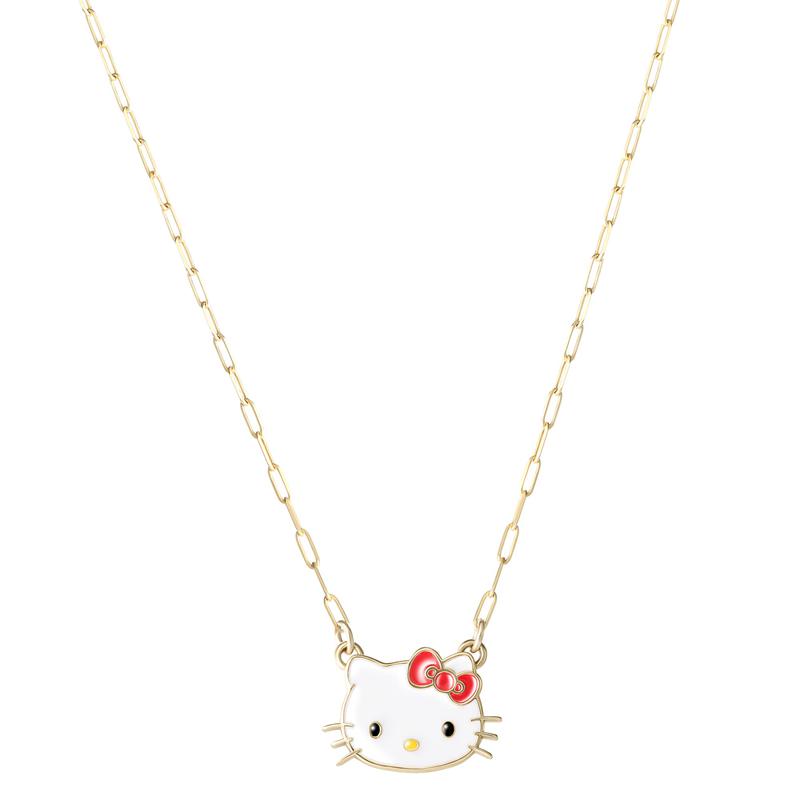 Sanrio Hello Kitty 10K Yellow Gold Mini Link Accessories Necklace  USA |  EYRGX-2784