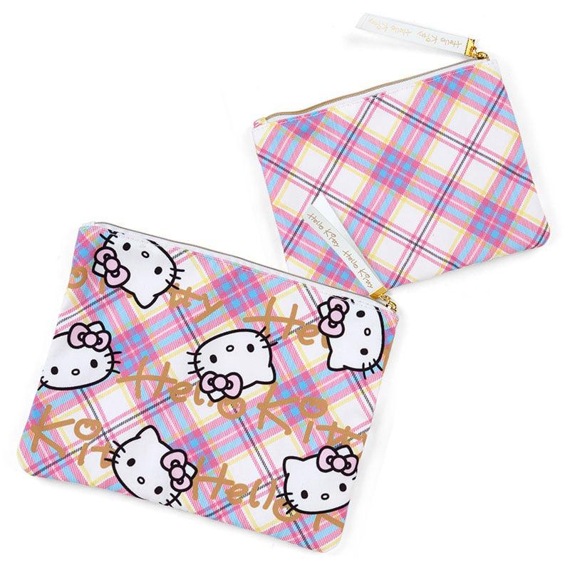 Sanrio Hello Kitty 2-Piece Set (Hello Kitty Dress Tartan Series) Sanrio Characters Pouch  USA |  LACNZ-8049