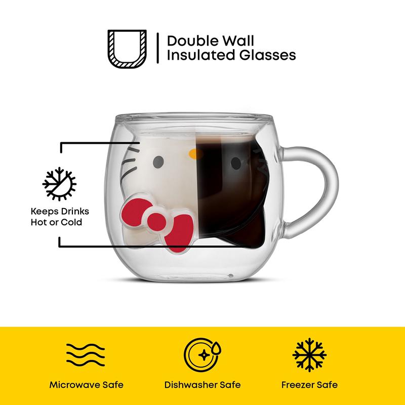 Sanrio Hello Kitty 3D Double Wall Coffee Sanrio Characters Mug  USA |  YWRQV-4301