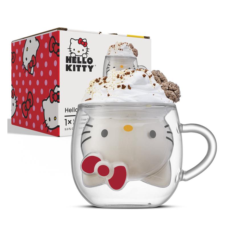 Sanrio Hello Kitty 3D Double Wall Espresso Sanrio Characters Glasses  USA |  UCQZA-7013