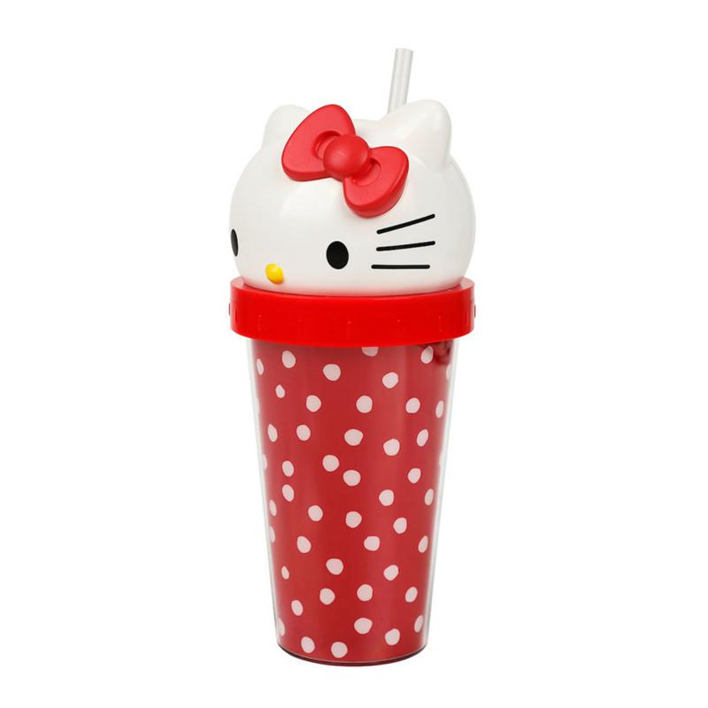 Sanrio Hello Kitty 3D Face Travel (Dots) Sanrio Characters Tumbler  USA |  BYGFT-1459