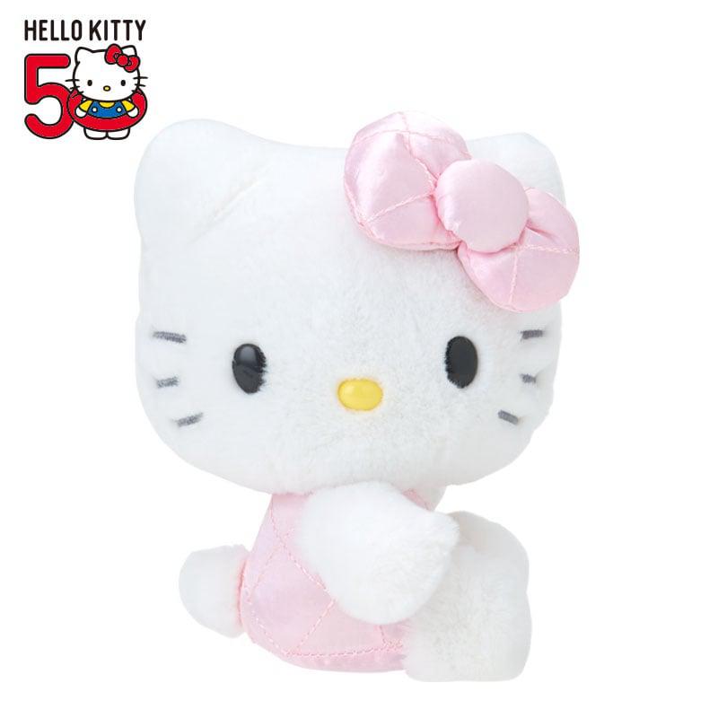 Sanrio Hello Kitty 50th Anniv. Plush Mascot (Pink Quilted) Sanrio Characters Plushies  USA |  EXGKF-8564