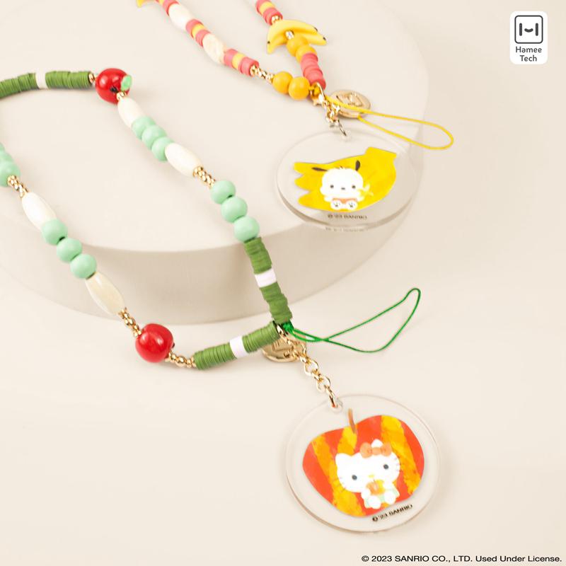 Sanrio Hello Kitty Apple Beaded Charm Mobile Phone Accessories Wrist Straps  USA |  CRWIB-2471