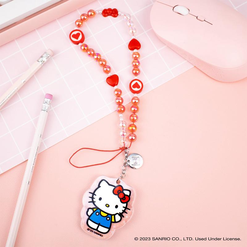 Sanrio Hello Kitty Beaded Charm Mobile Phone Accessories Wrist Straps  USA |  PCLHK-9261