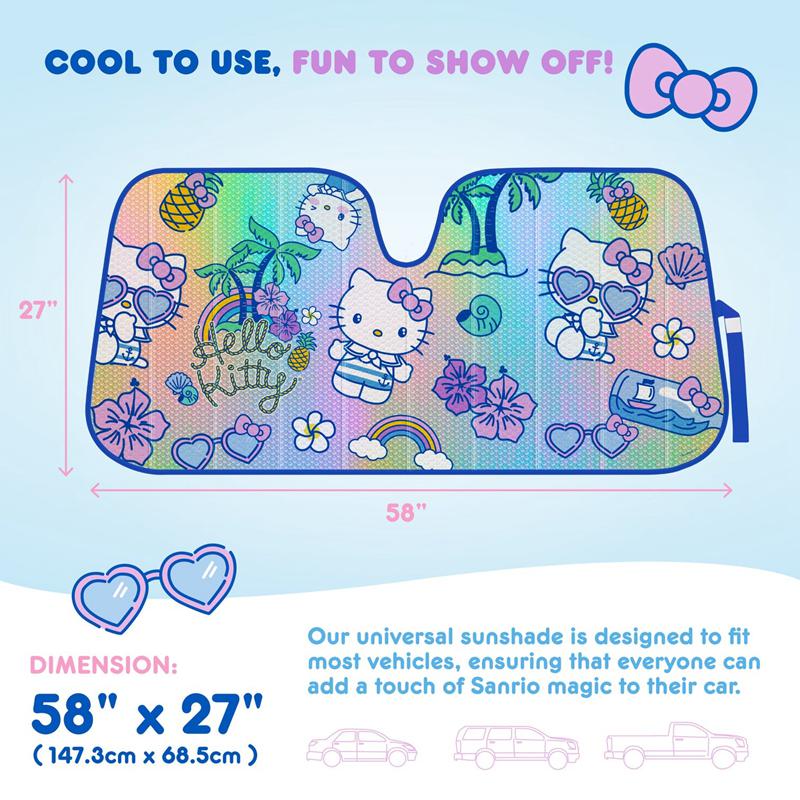 Sanrio Hello Kitty Car (Summer Sailing) Sanrio Characters Sun Shade  USA |  XUFJH-8192