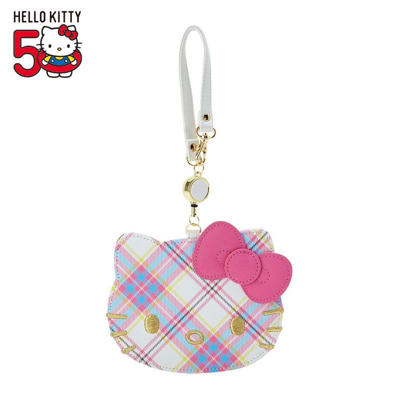 Sanrio Hello Kitty Card with Reel (Hello Kitty Dress Tartan Series) Accessories Keychain  USA |  MTAEY-2615